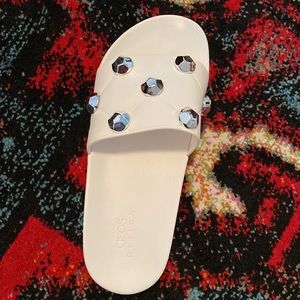 NWT ASOS white studded sandals